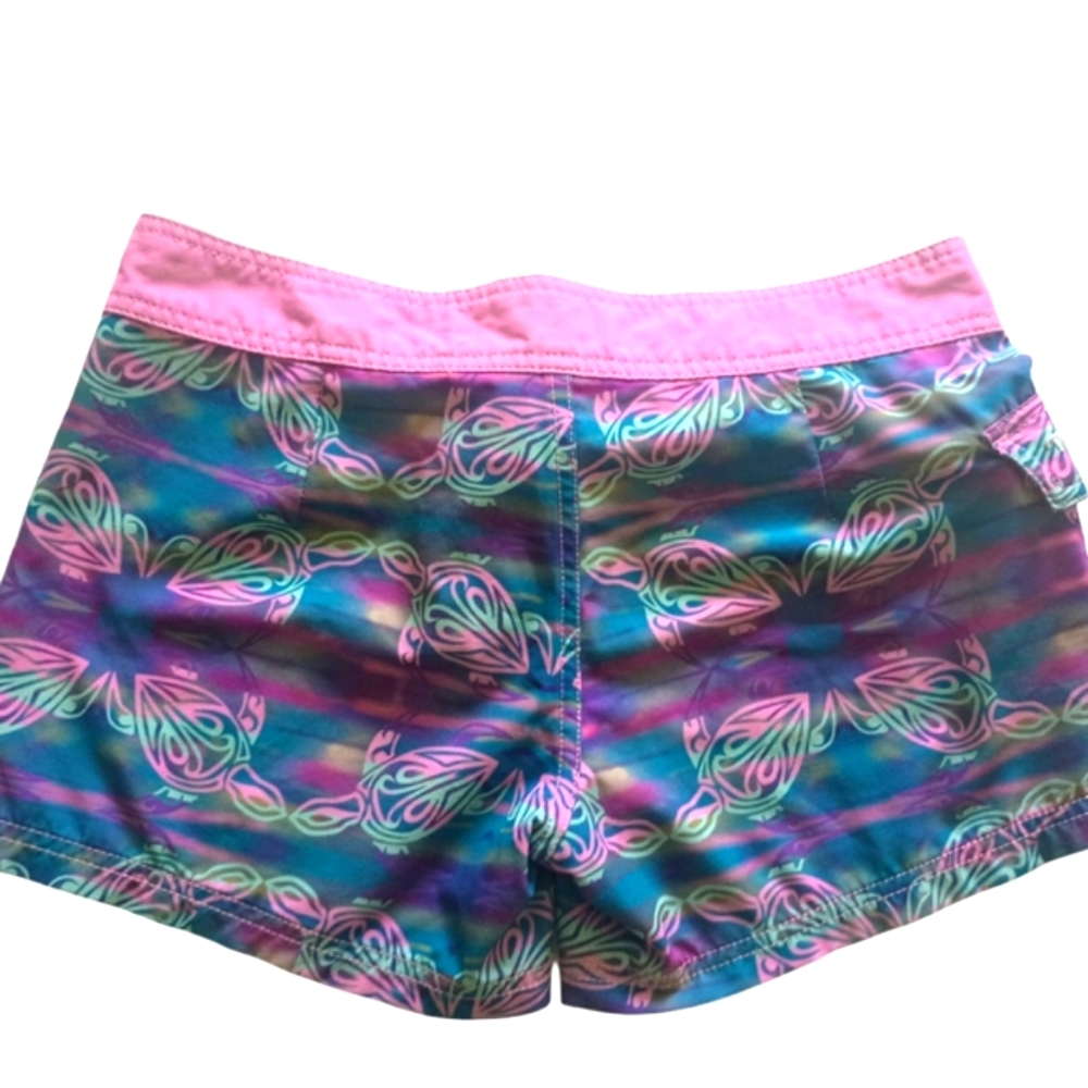 Tormenter Women's 8 Way Stretch 6" Stretch Board Shorts-Turtle - Picture 3 of 6